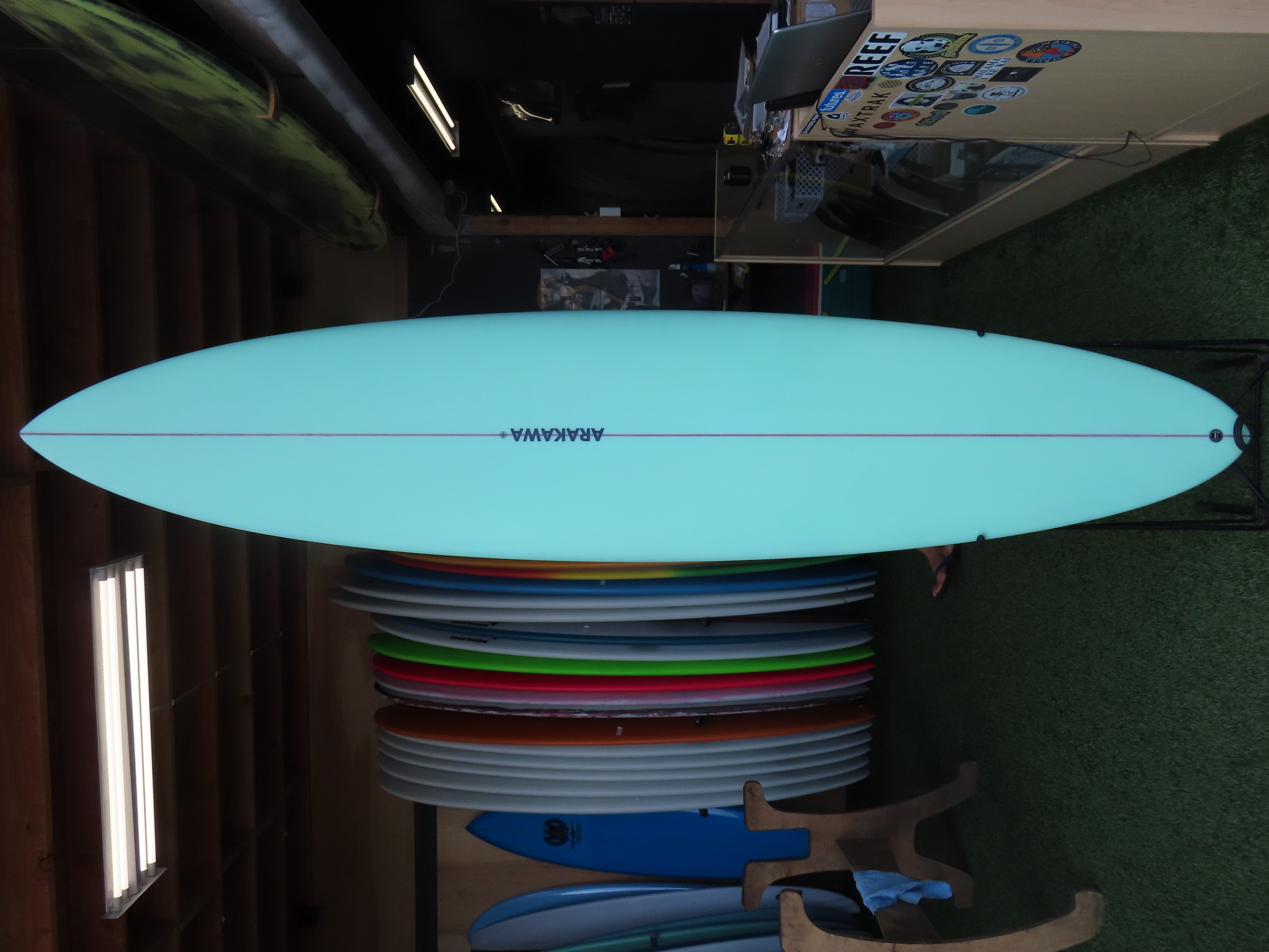 8ft 6in Arakawa Holy Moli Step Up 55.9L #2079 – Used Surfboards Hawaii