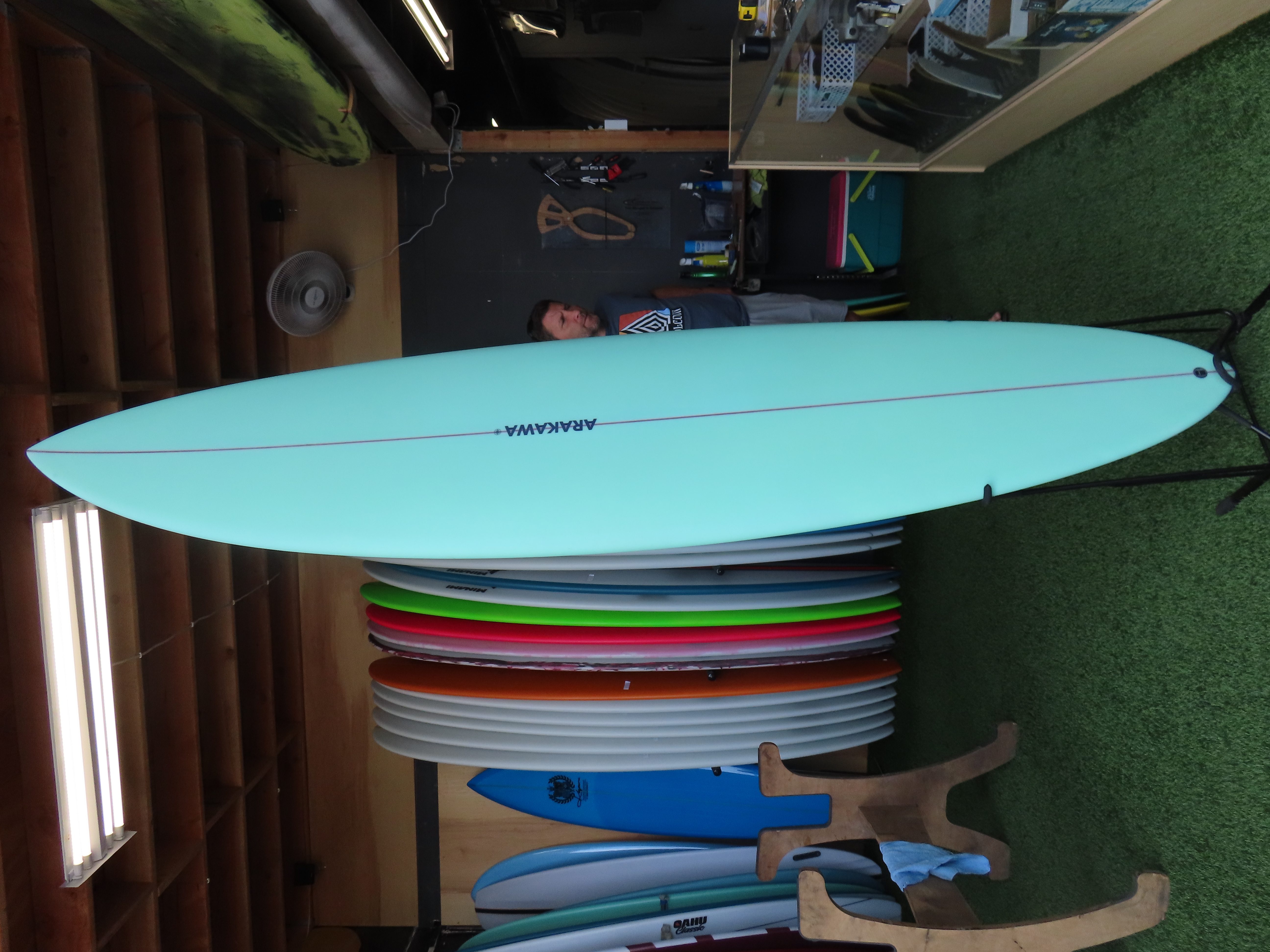 8ft 6in Arakawa Holy Moli Step Up 55.9L #2079 – Used Surfboards Hawaii